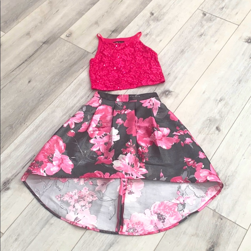 Two piece flower dress